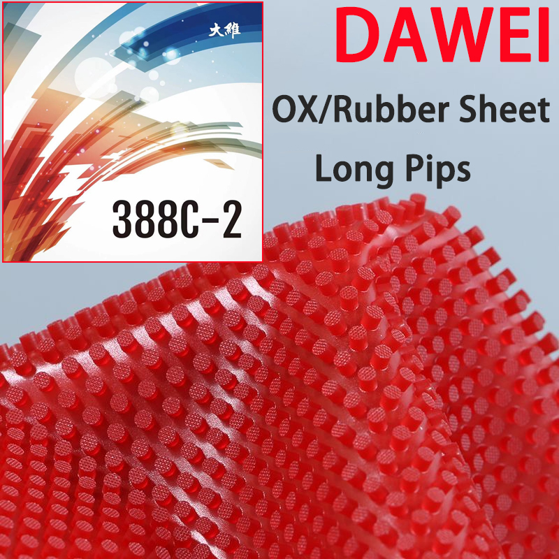 Table Tennis Xiom - Long Pips OX Dawei 388C-2 Lembaran