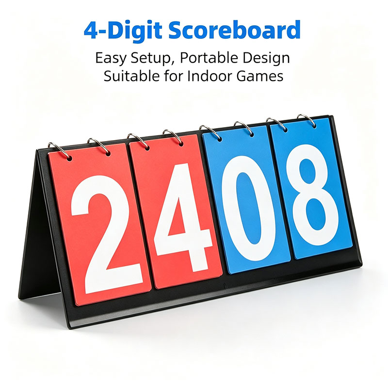 Table Tennis Scoring - Papan Skor Lipat 4 Digit Portabel