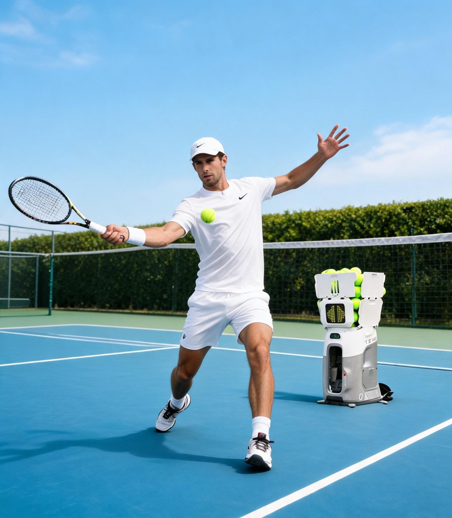 Robot Ball Machine - Mesin Pelatihan Tenis Hot Tenniix dengan