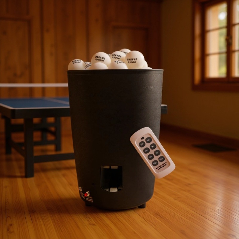 Robot Ball Machine - Mesin Bola Tenis Meja Portabel Otomatis,