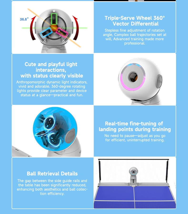 Robot Tenis Meja Elektrik Cerd - Robot Ball Machine ulasan dan harga